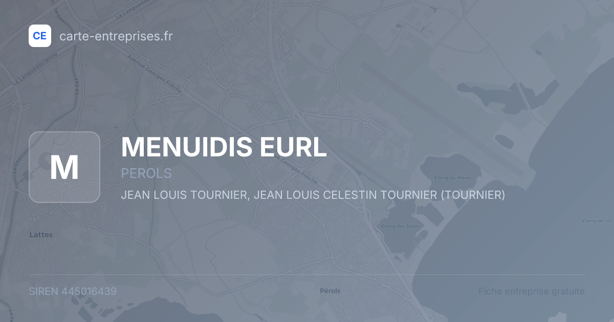 MENUIDIS EURL — 445016439 — fiche entreprise