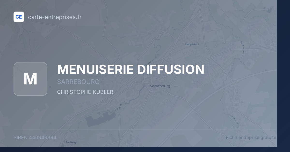MENUISERIE DIFFUSION — 440949394 — fiche entreprise