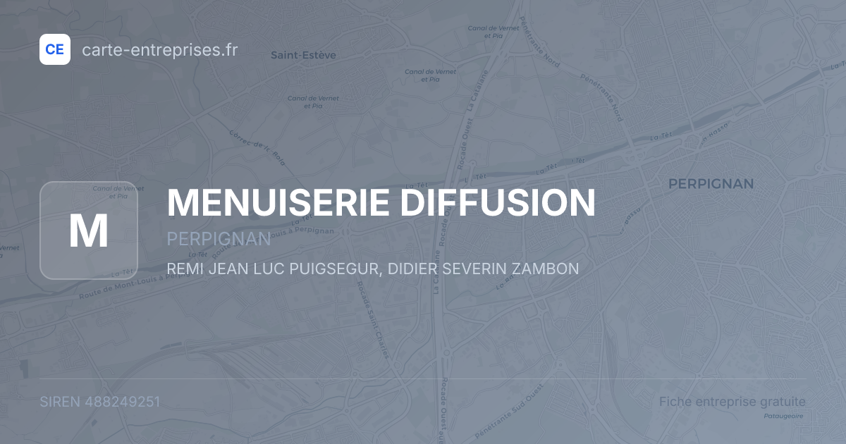 MENUISERIE DIFFUSION — 488249251 — fiche entreprise