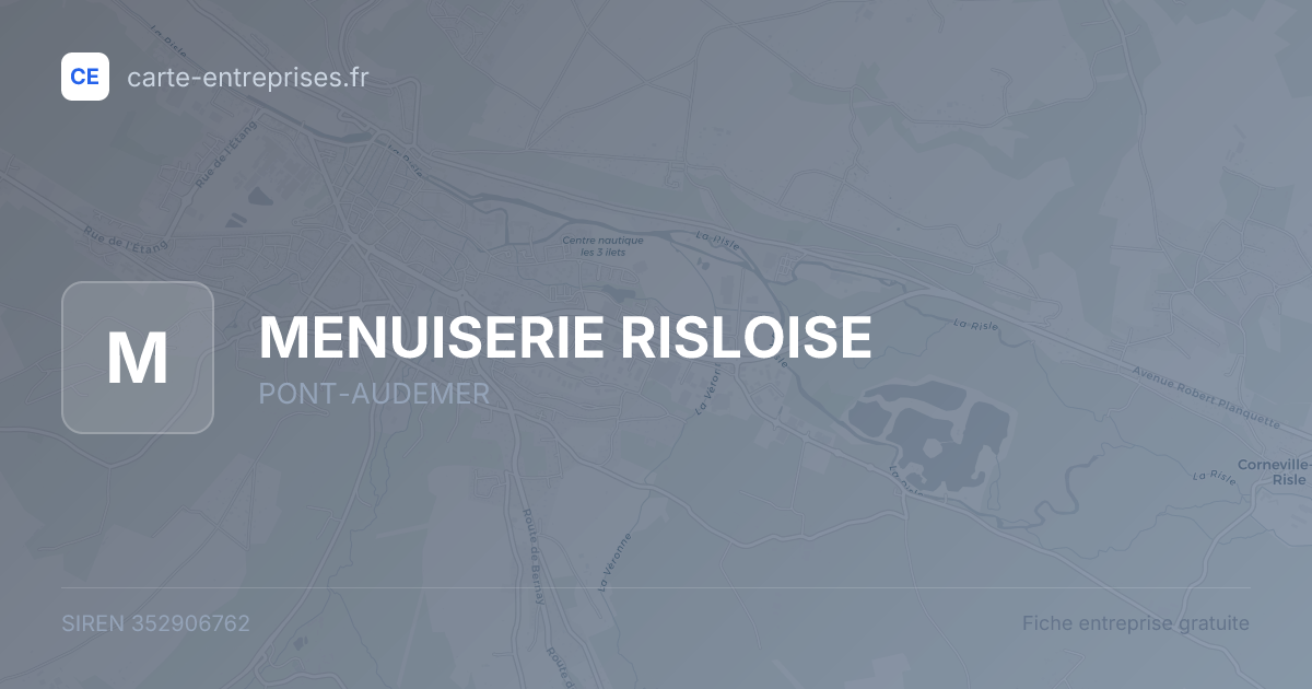 MENUISERIE RISLOISE — 352906762 — fiche entreprise
