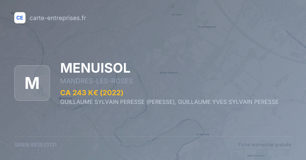 MENUISOL — 853533131 — fiche entreprise