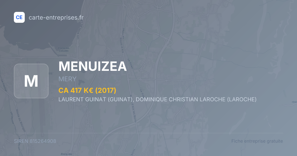 MENUIZEA — 815264908 — fiche entreprise