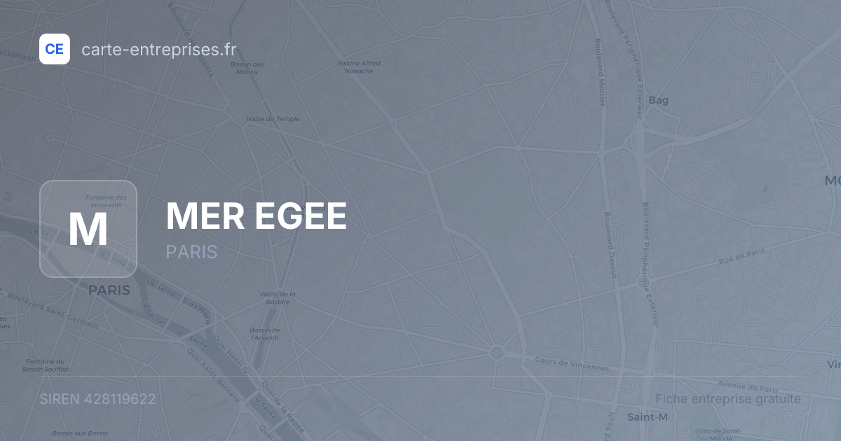 MER EGEE — 428119622 — fiche entreprise