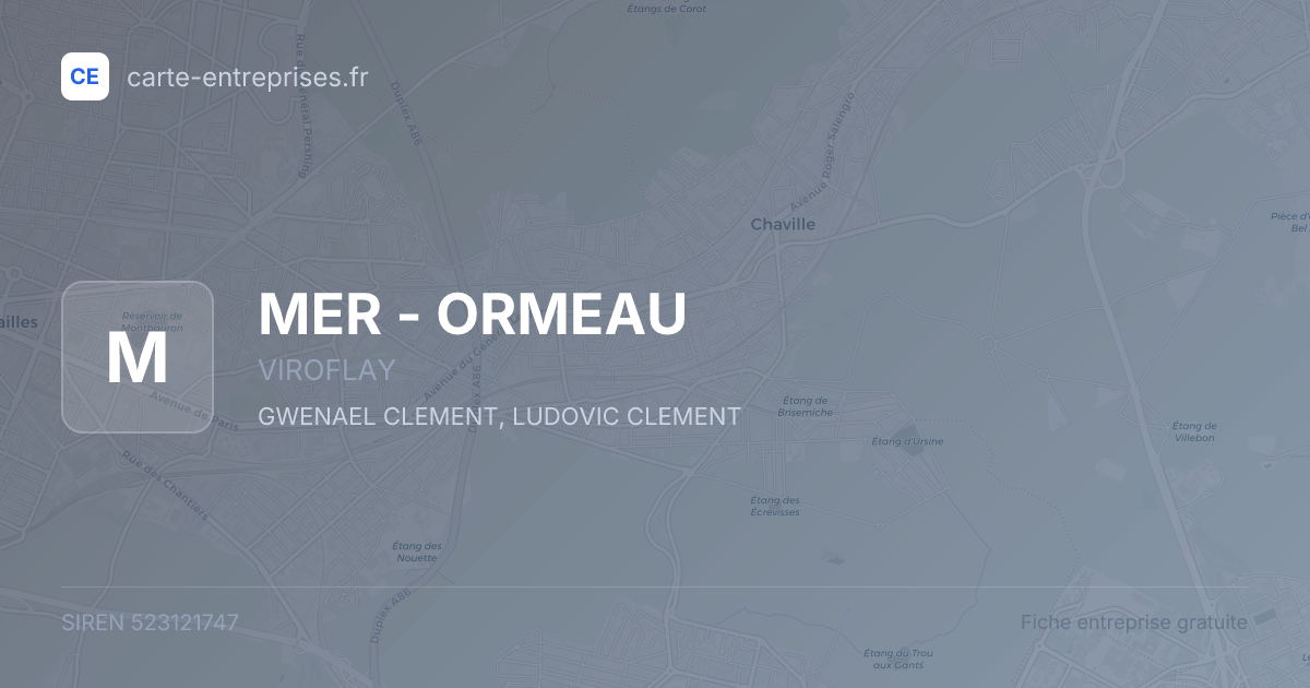 MER - ORMEAU — 523121747 — fiche entreprise