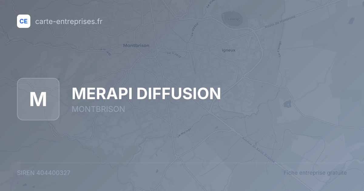 MERAPI DIFFUSION — 404400327 — fiche entreprise