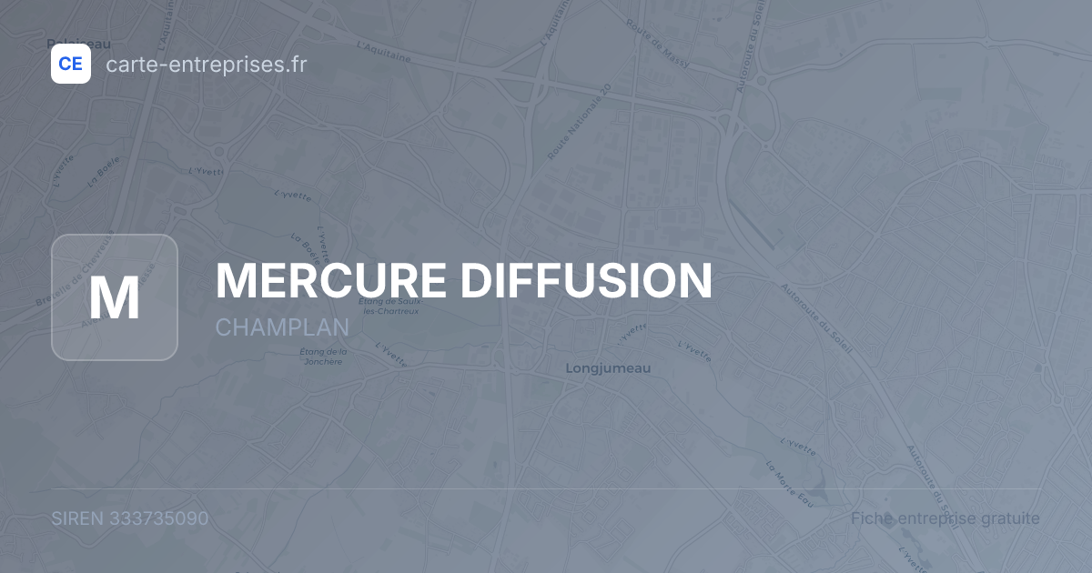 MERCURE DIFFUSION — 333735090 — fiche entreprise