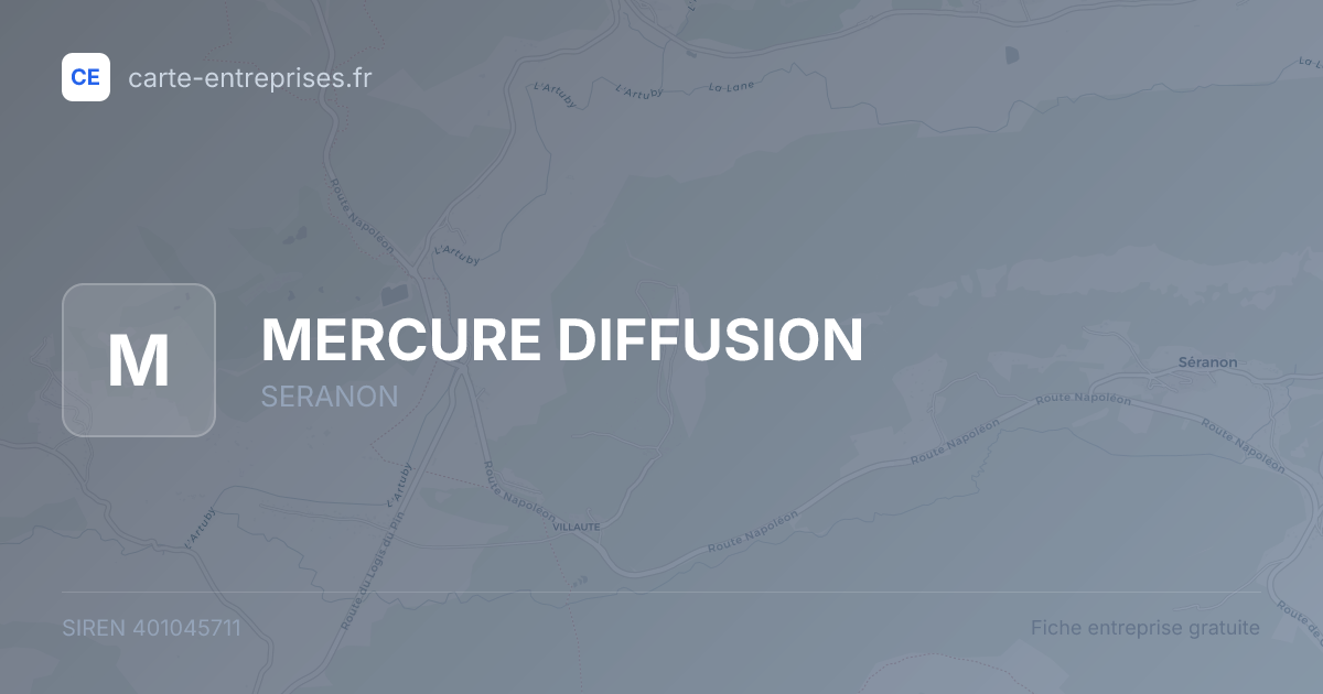MERCURE DIFFUSION — 401045711 — fiche entreprise