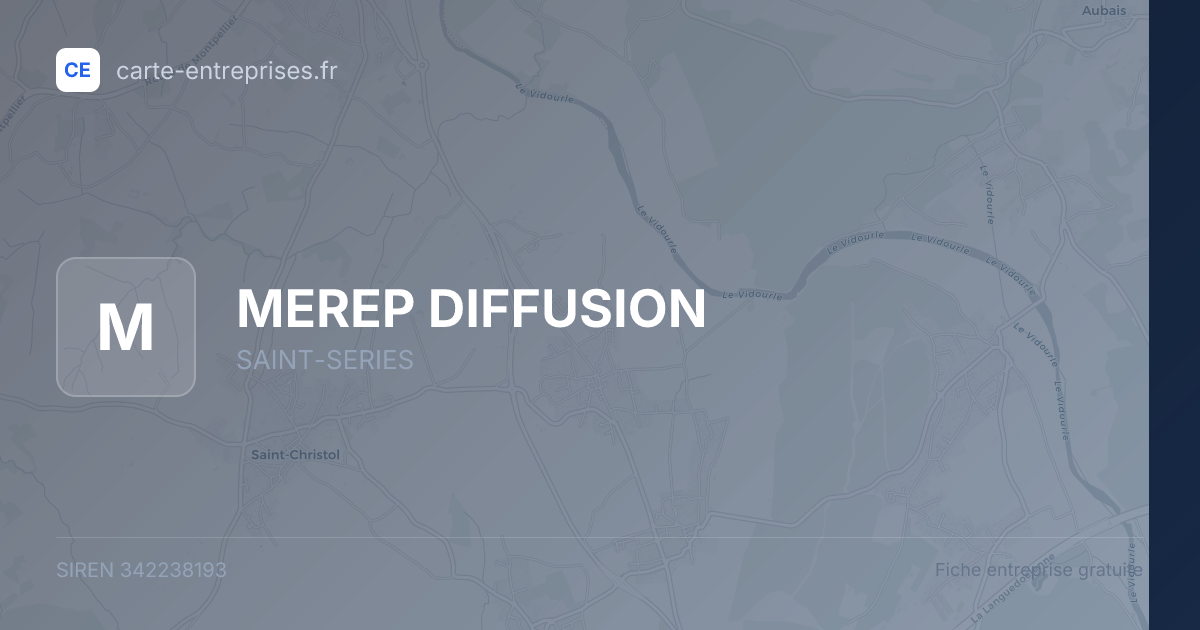 MEREP DIFFUSION — 342238193 — fiche entreprise
