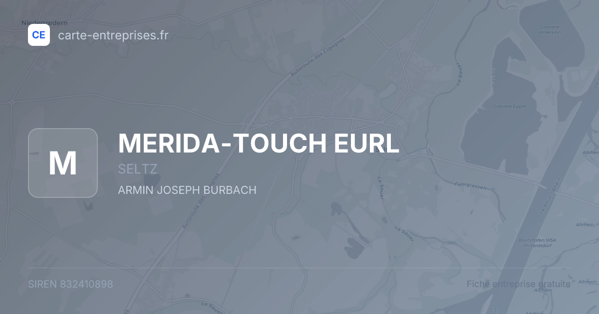 MERIDA-TOUCH EURL — 832410898 — fiche entreprise