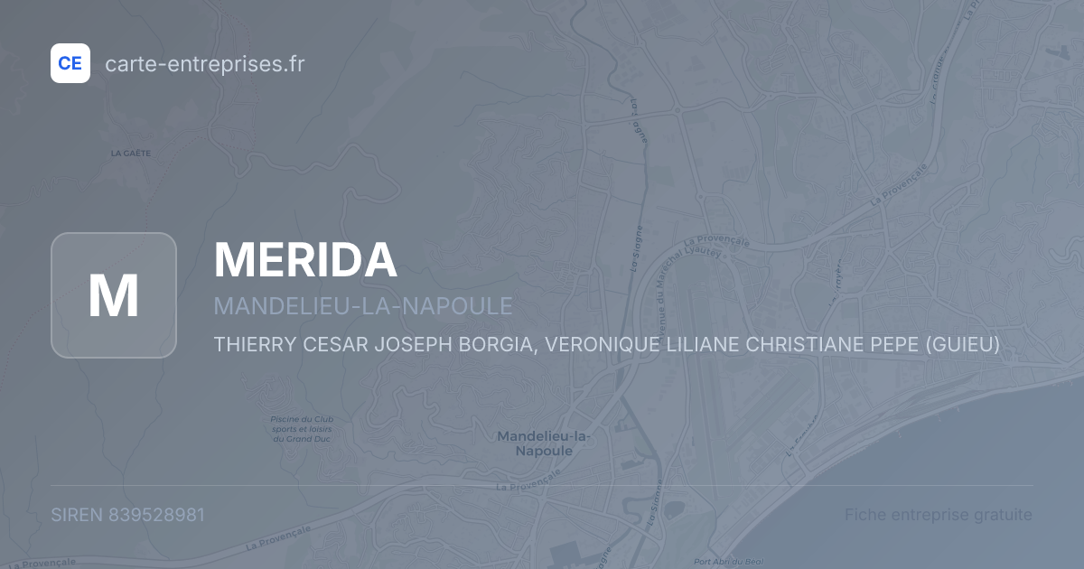 MERIDA — 839528981 — fiche entreprise