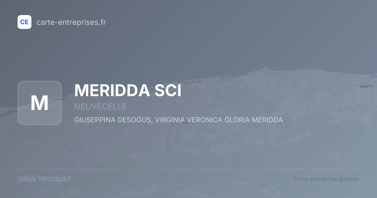 MERIDDA SCI — 791005267 — fiche entreprise