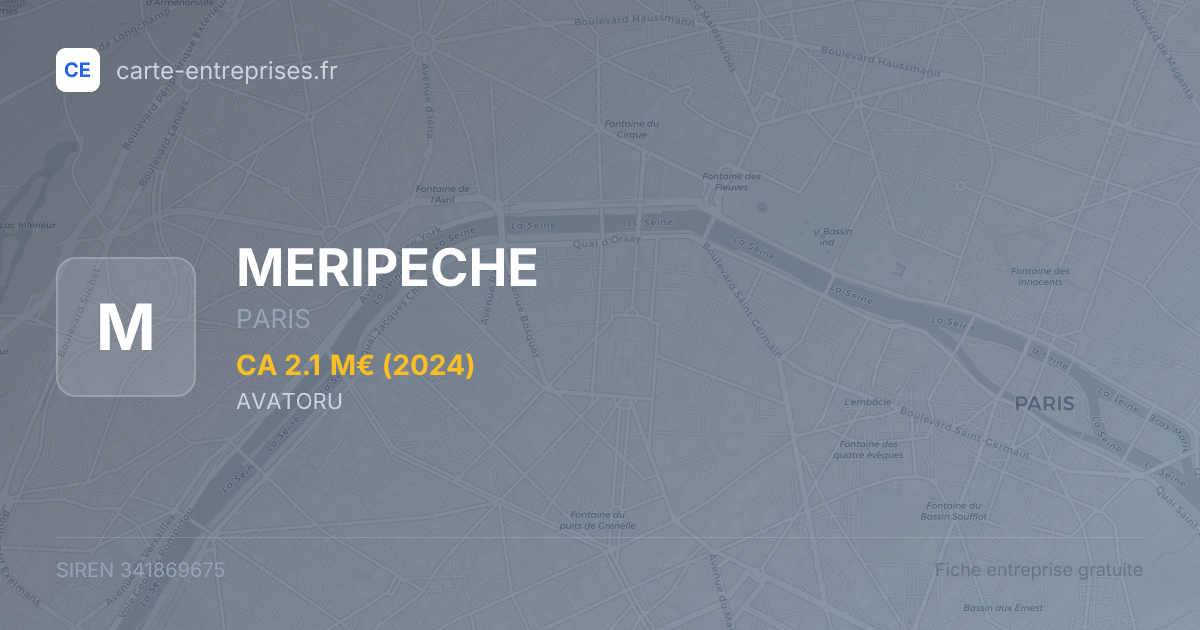 MERIPECHE — 341869675 — fiche entreprise