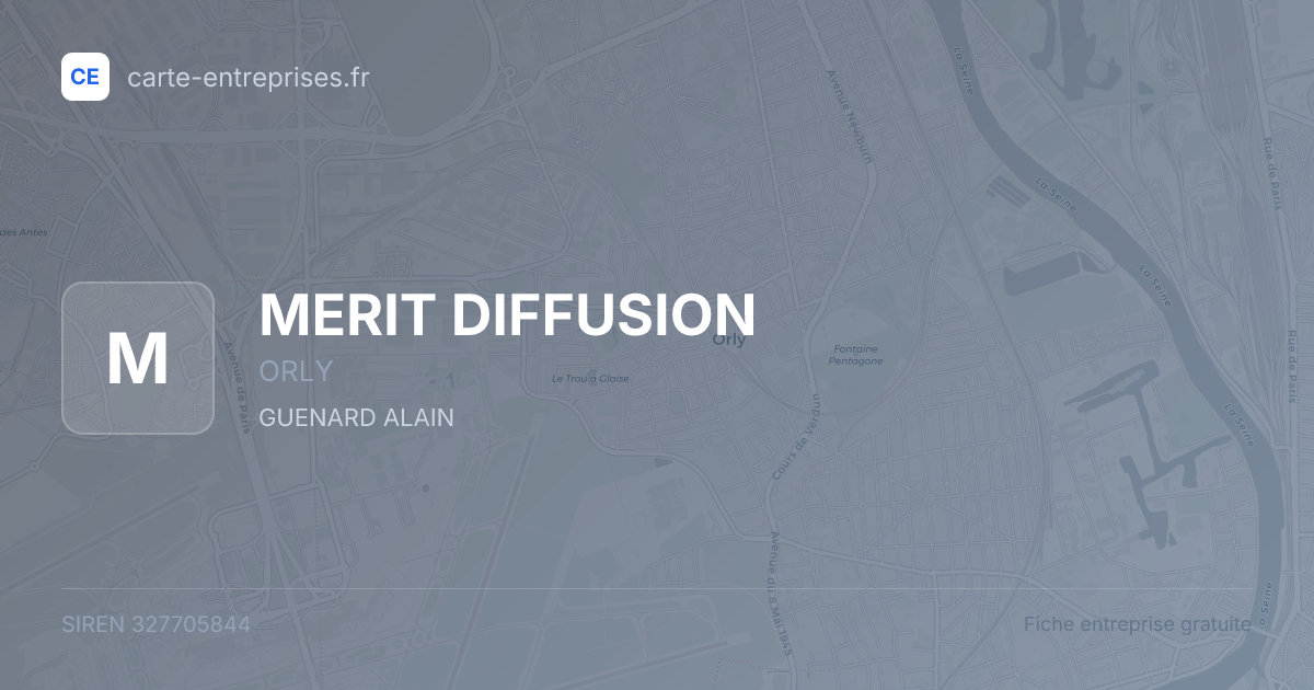 MERIT DIFFUSION — 327705844 — fiche entreprise