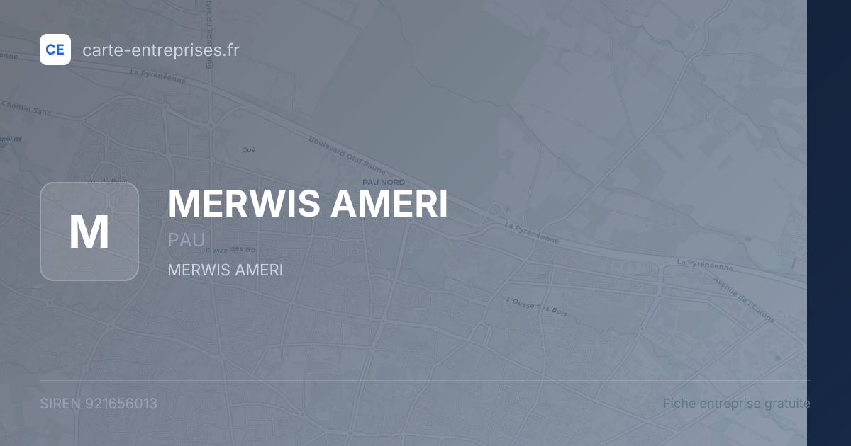 MERWIS AMERI — 921656013 — fiche entreprise
