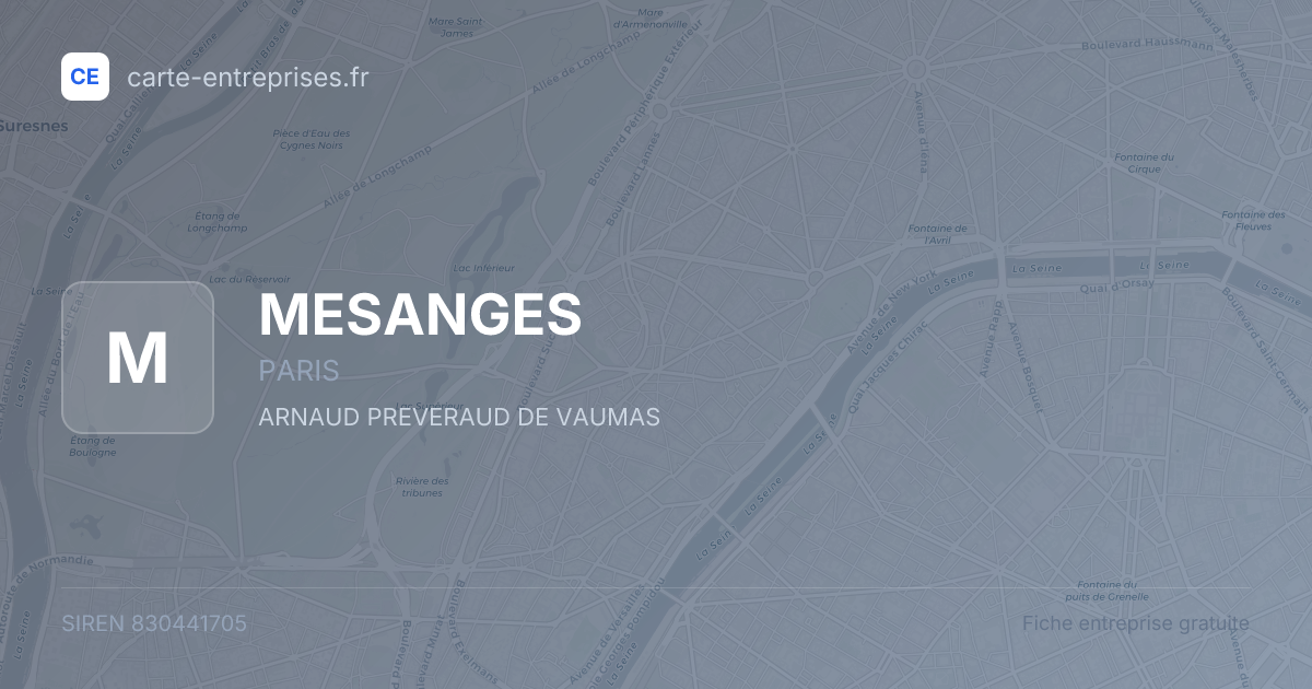 MESANGES — 830441705 — fiche entreprise