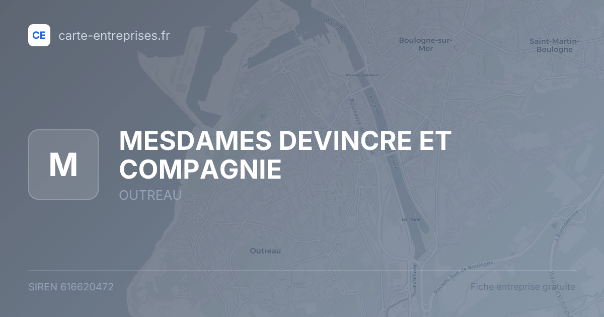 MESDAMES DEVINCRE ET COMPAGNIE — 616620472 — fiche entreprise
