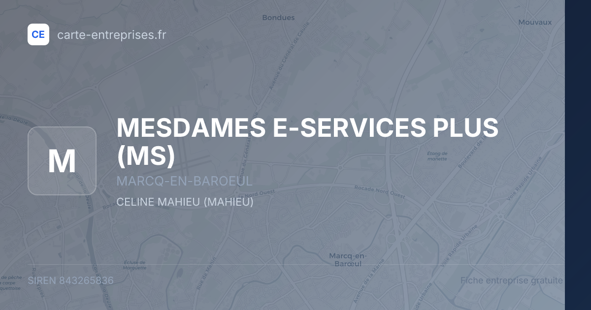 MESDAMES E-SERVICES PLUS (MS) — 843265836 — fiche entreprise