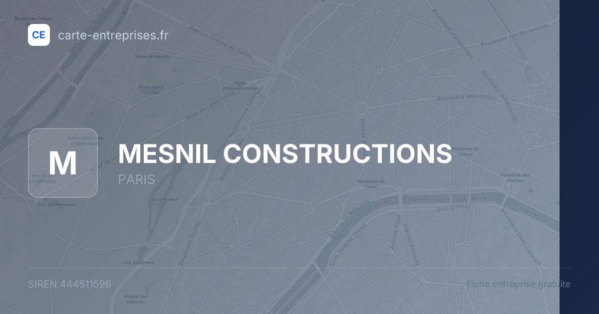 MESNIL CONSTRUCTIONS — 444511596 — fiche entreprise