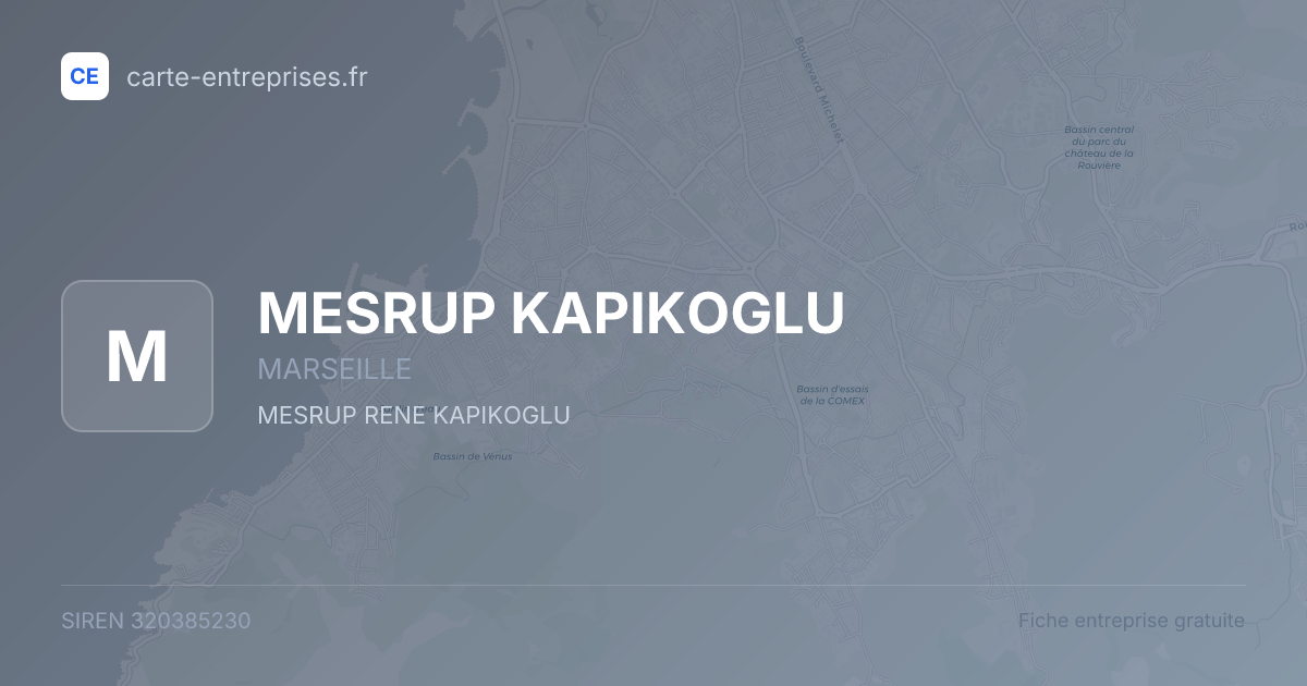 MESRUP KAPIKOGLU — 320385230 — fiche entreprise