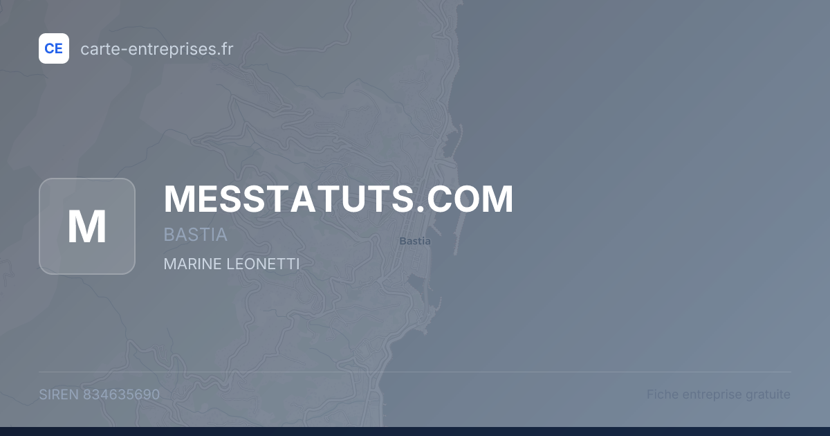 MESSTATUTS.COM — 834635690 — fiche entreprise