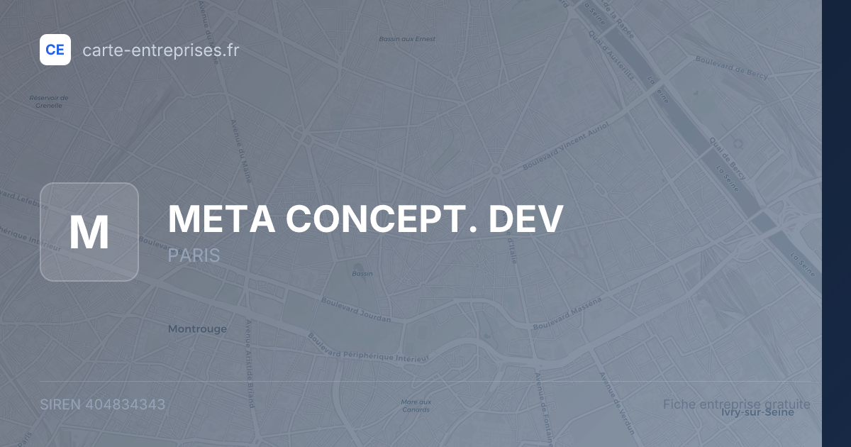 META CONCEPT. DEV — 404834343 — fiche entreprise