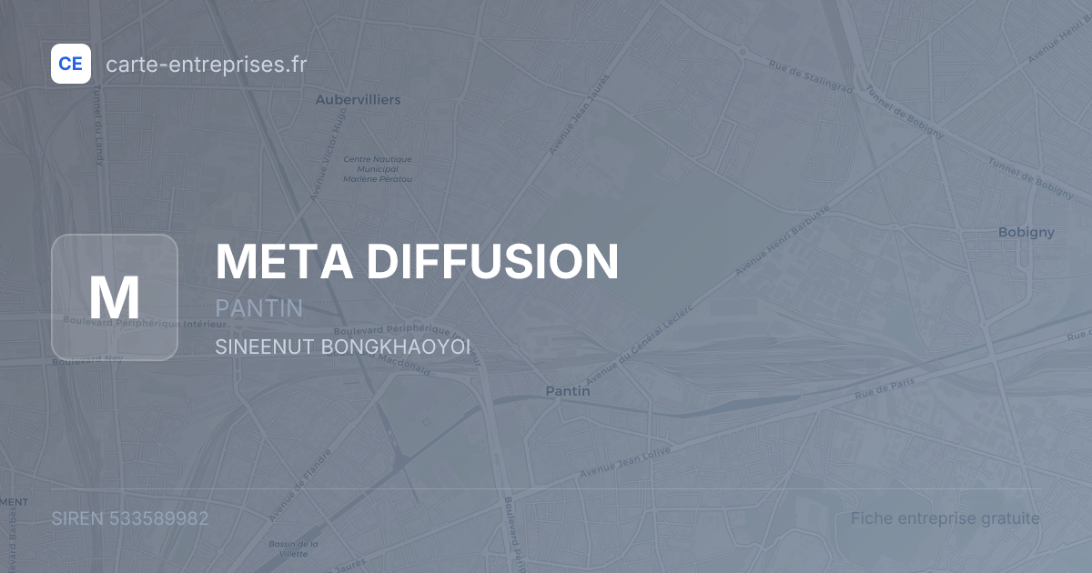 META DIFFUSION — 533589982 — fiche entreprise