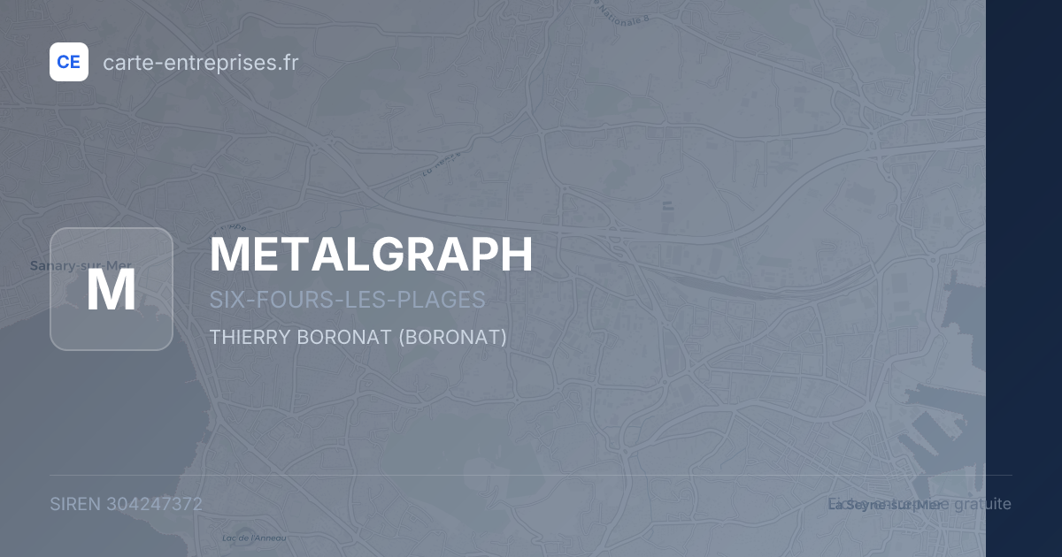 METALGRAPH — 304247372 — fiche entreprise