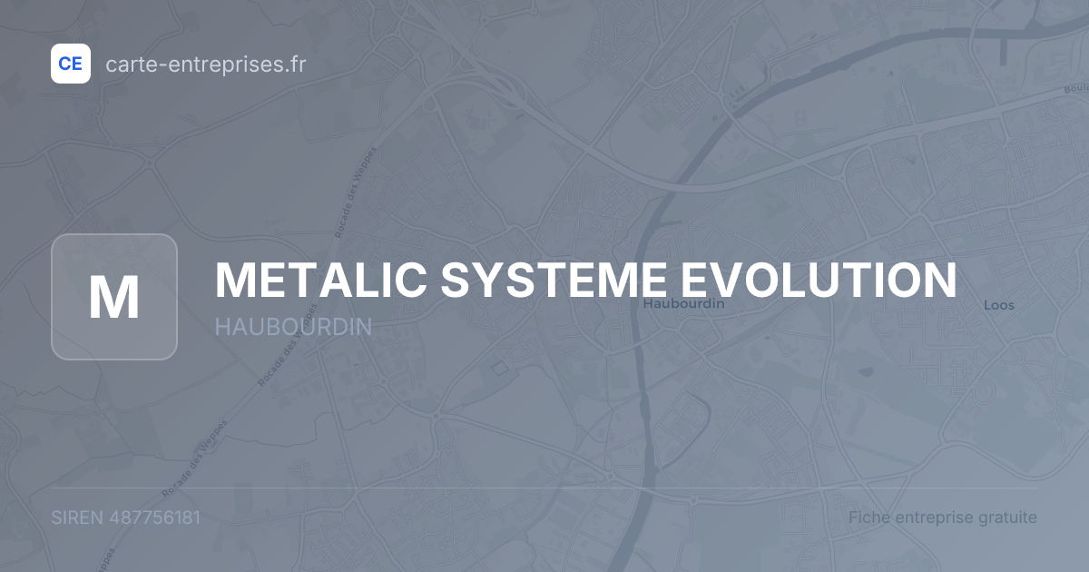 METALIC SYSTEME EVOLUTION — 487756181 — fiche entreprise