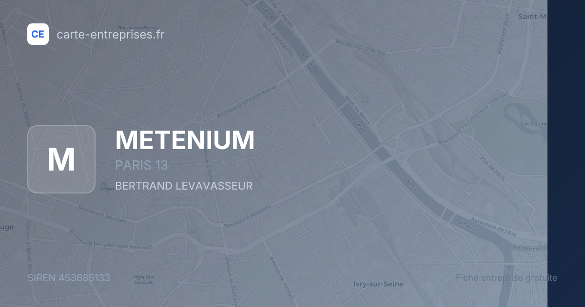METENIUM — 453685133 — fiche entreprise
