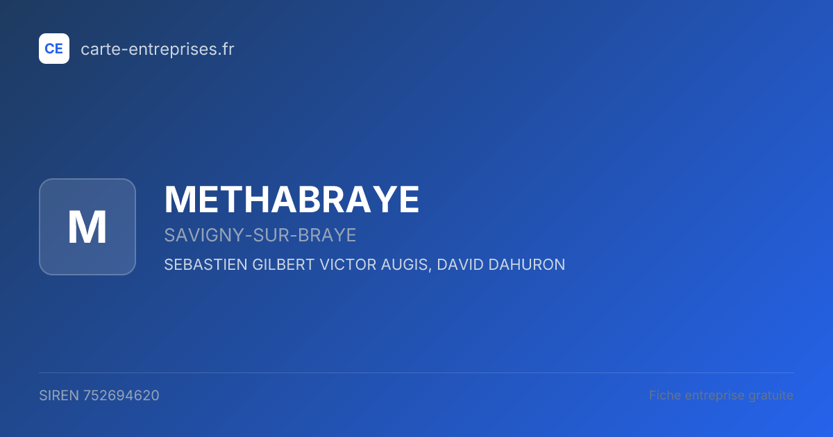 METHABRAYE — 752694620 — fiche entreprise
