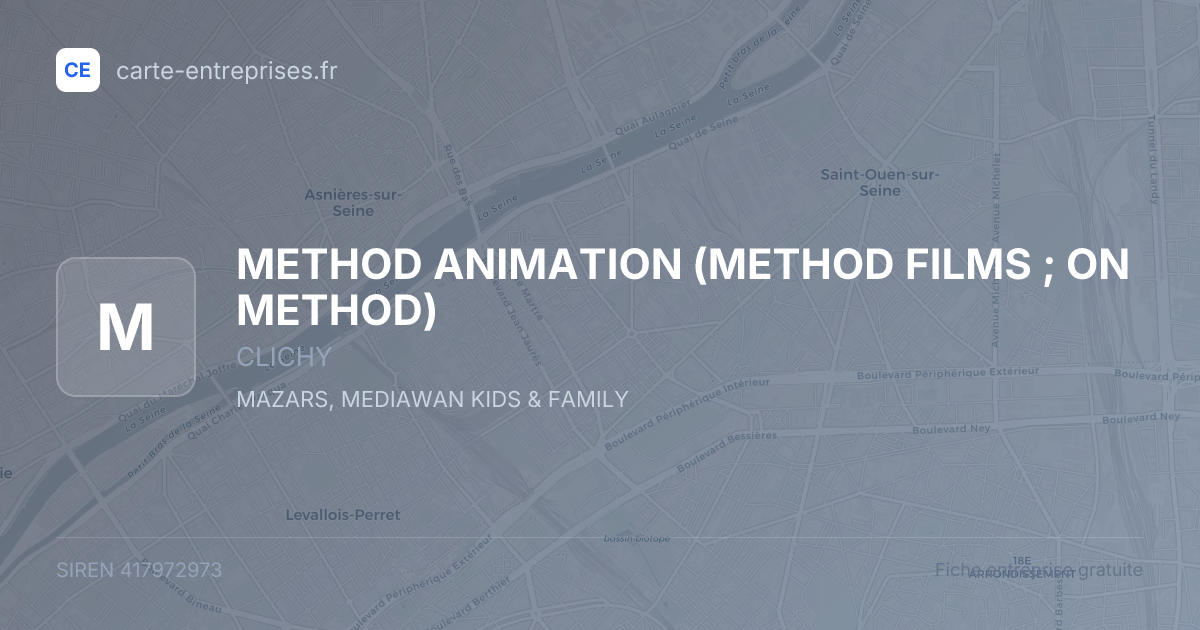 METHOD ANIMATION (METHOD FILMS ; ON METHOD) — 417972973 — fiche entreprise