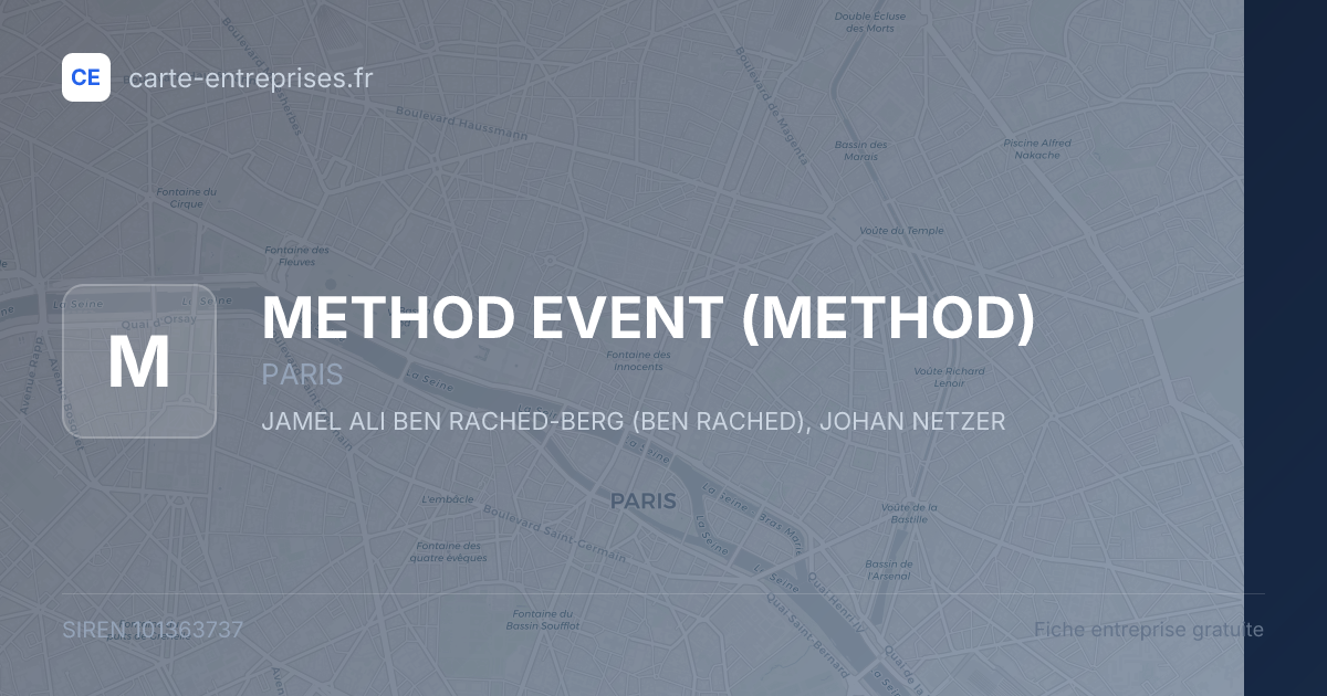 METHOD EVENT (METHOD) — 101363737 — fiche entreprise