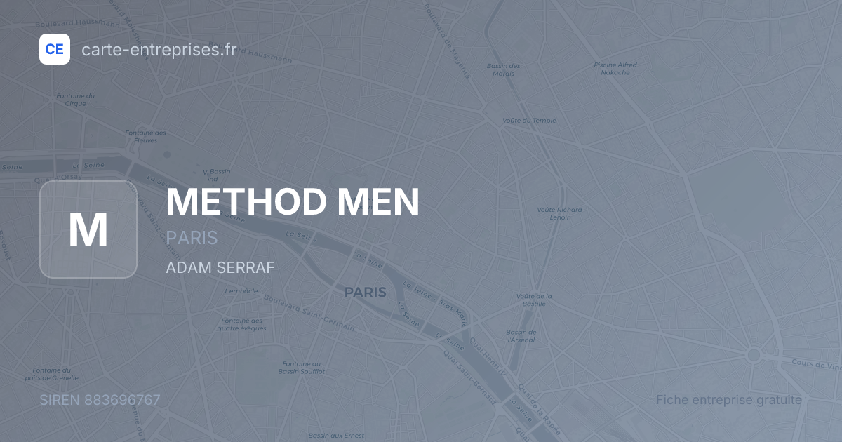 METHOD MEN — 883696767 — fiche entreprise