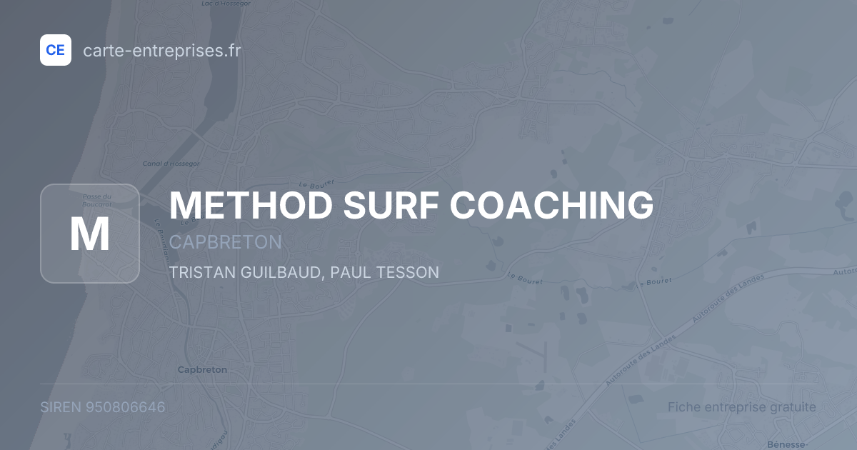 METHOD SURF COACHING — 950806646 — fiche entreprise