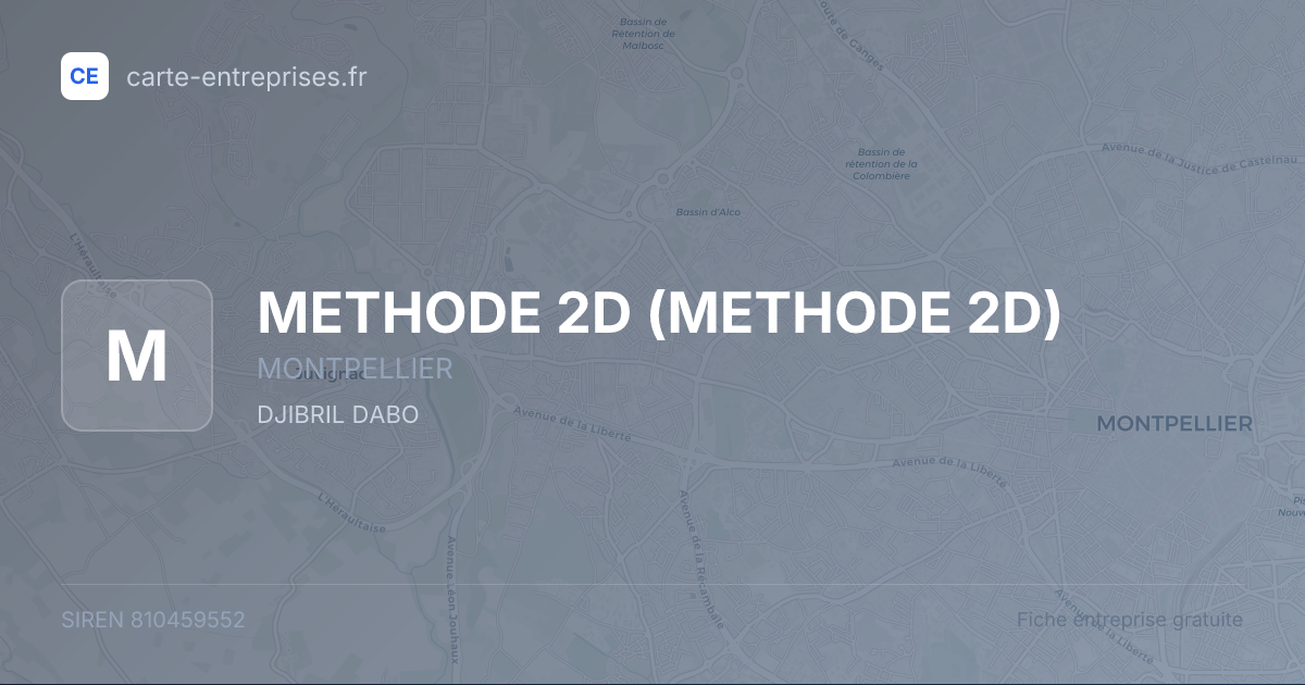 METHODE 2D — 810459552 — fiche entreprise