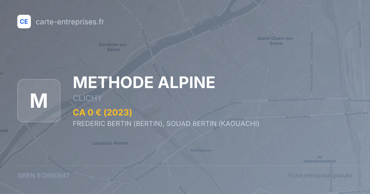 METHODE ALPINE — 512650847 — fiche entreprise