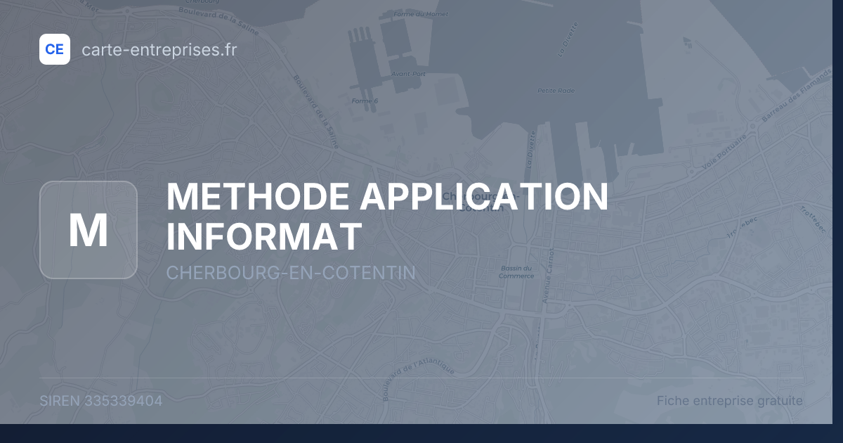 METHODE APPLICATION INFORMAT — 335339404 — fiche entreprise
