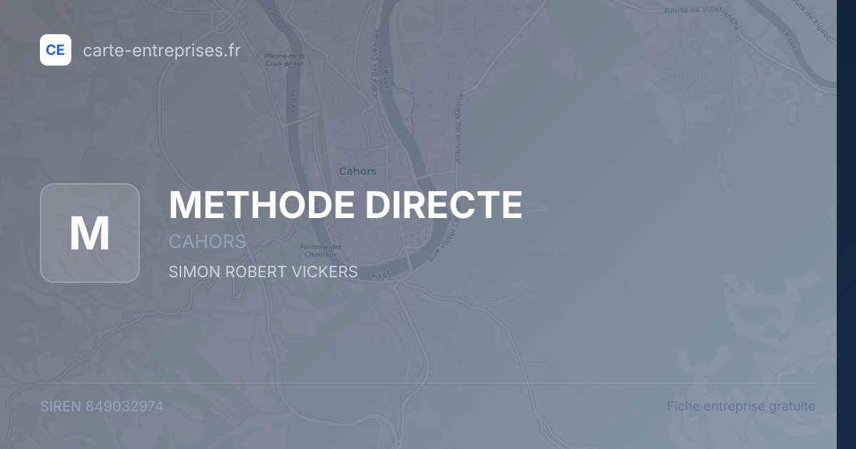 METHODE DIRECTE — 849032974 — fiche entreprise