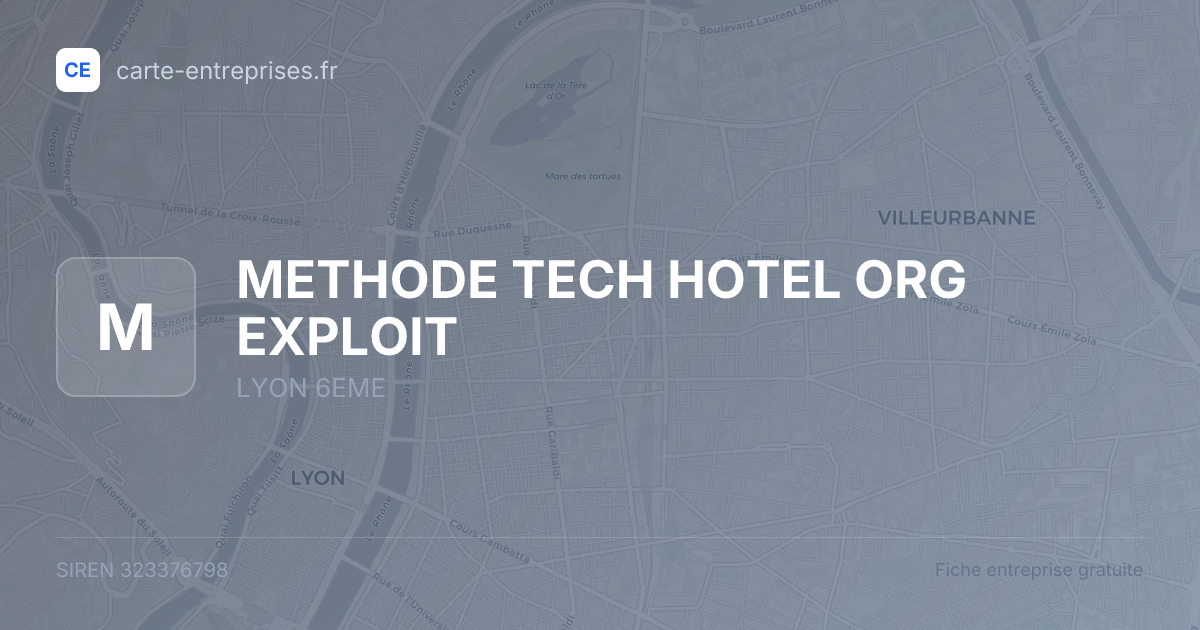 METHODE TECH HOTEL ORG EXPLOIT — 323376798 — fiche entreprise