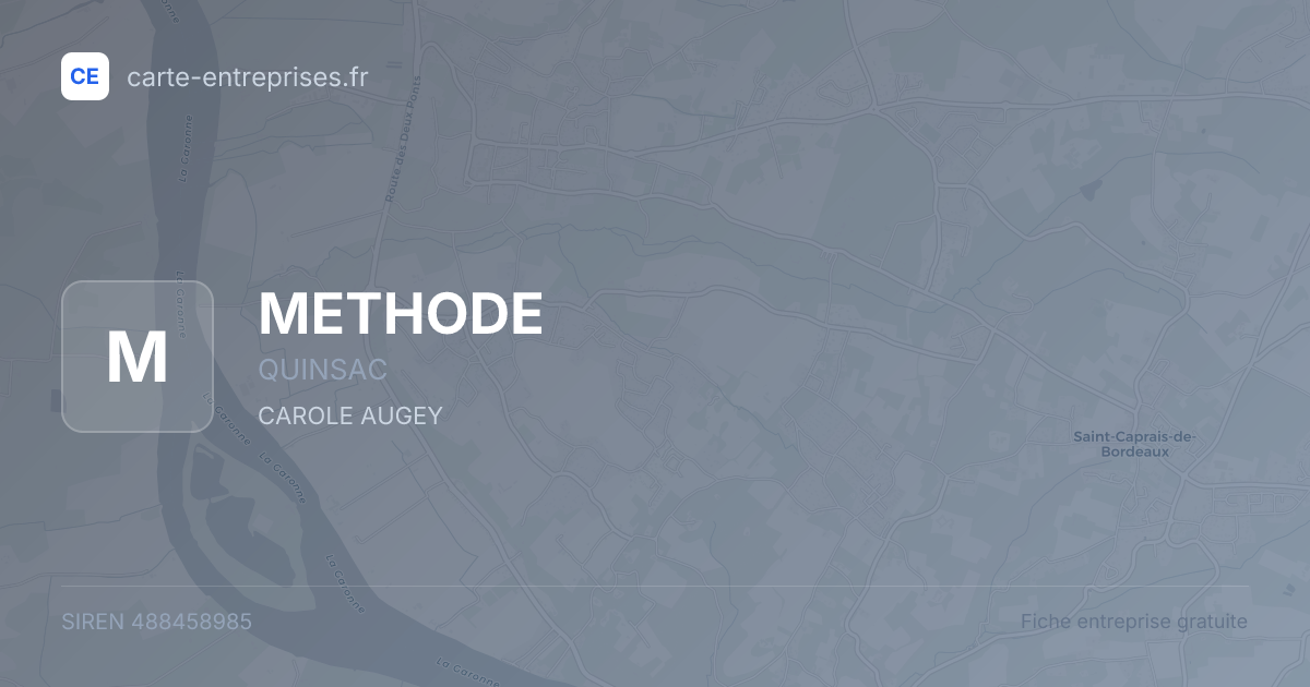 METHODE — 488458985 — fiche entreprise