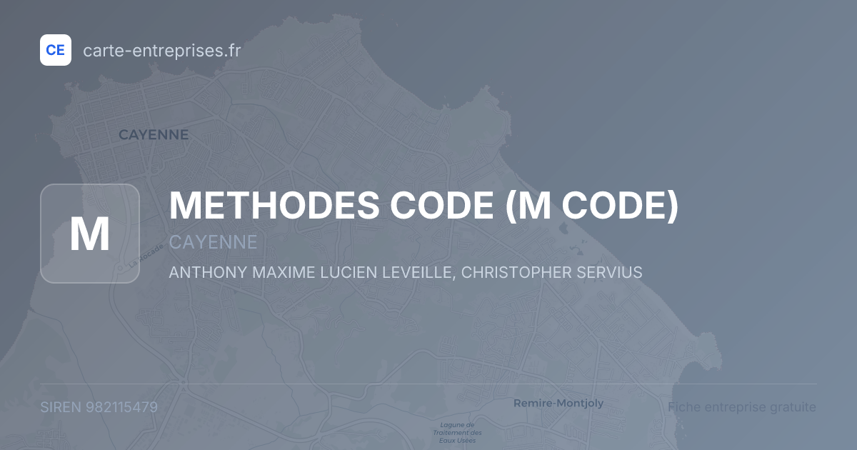 METHODES CODE (M CODE) — 982115479 — fiche entreprise