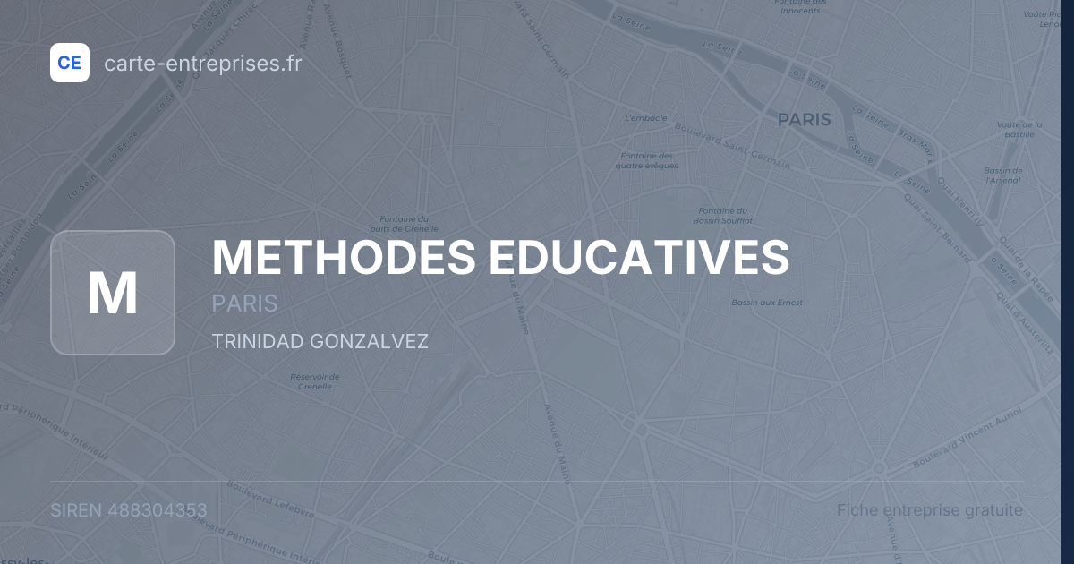 METHODES EDUCATIVES — 488304353 — fiche entreprise