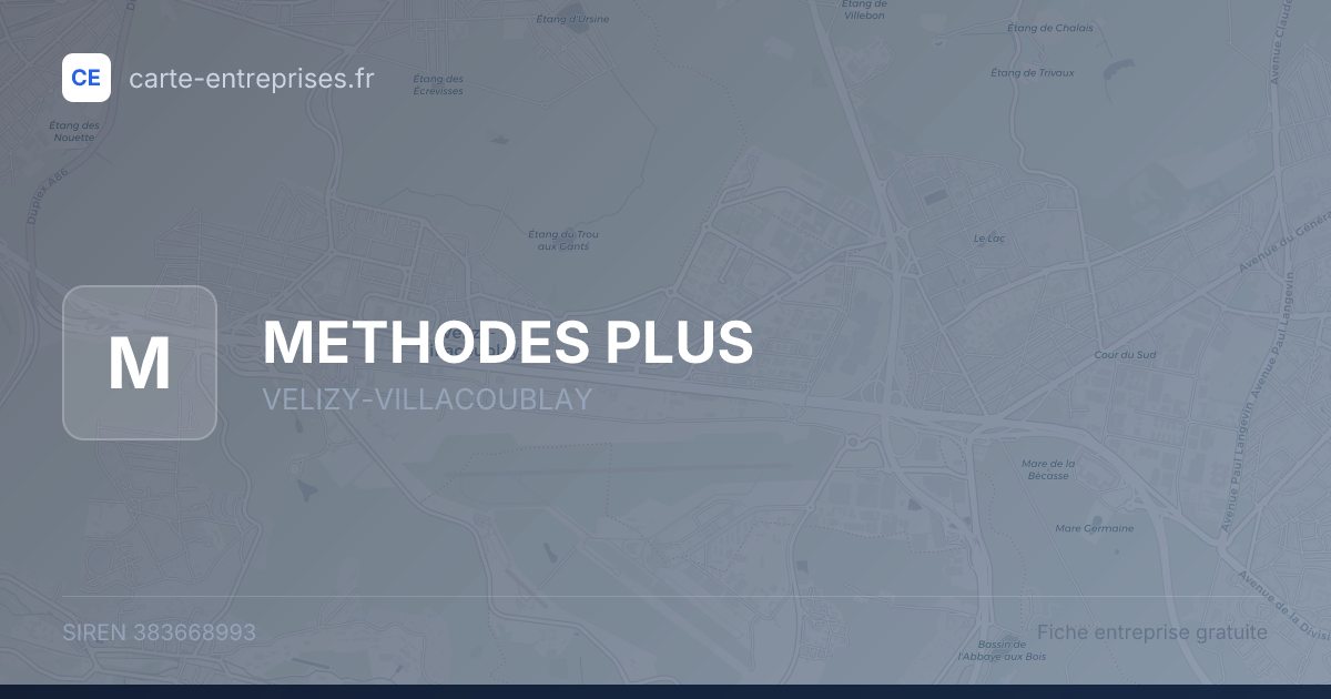 METHODES PLUS — 383668993 — fiche entreprise