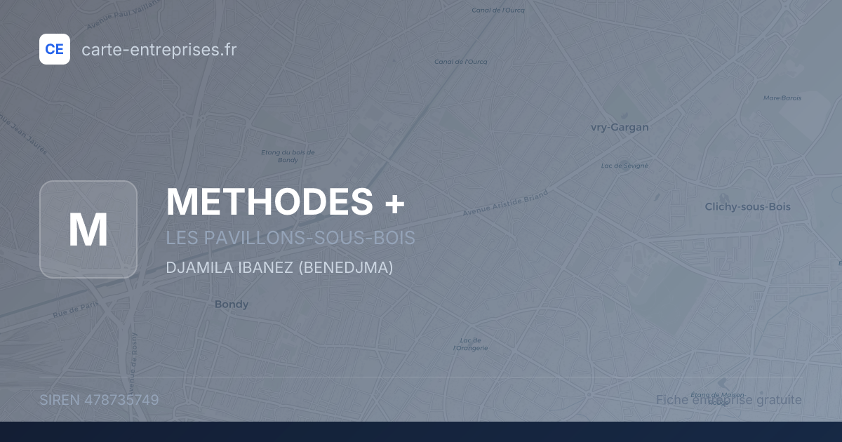 METHODES + — 478735749 — fiche entreprise