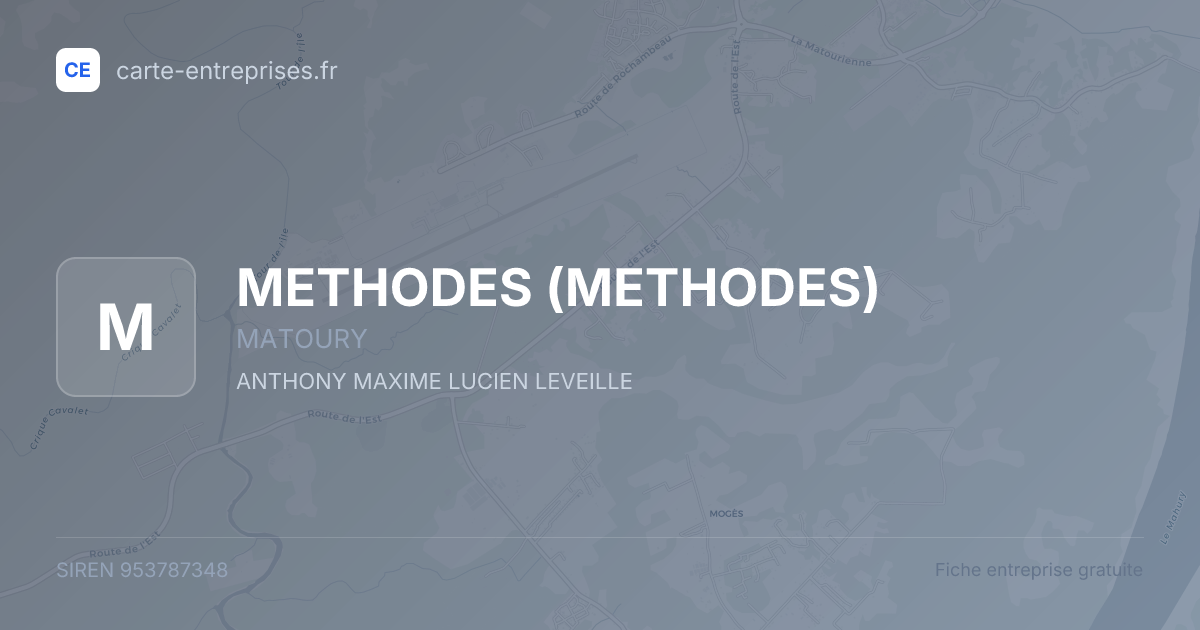 METHODES — 953787348 — fiche entreprise