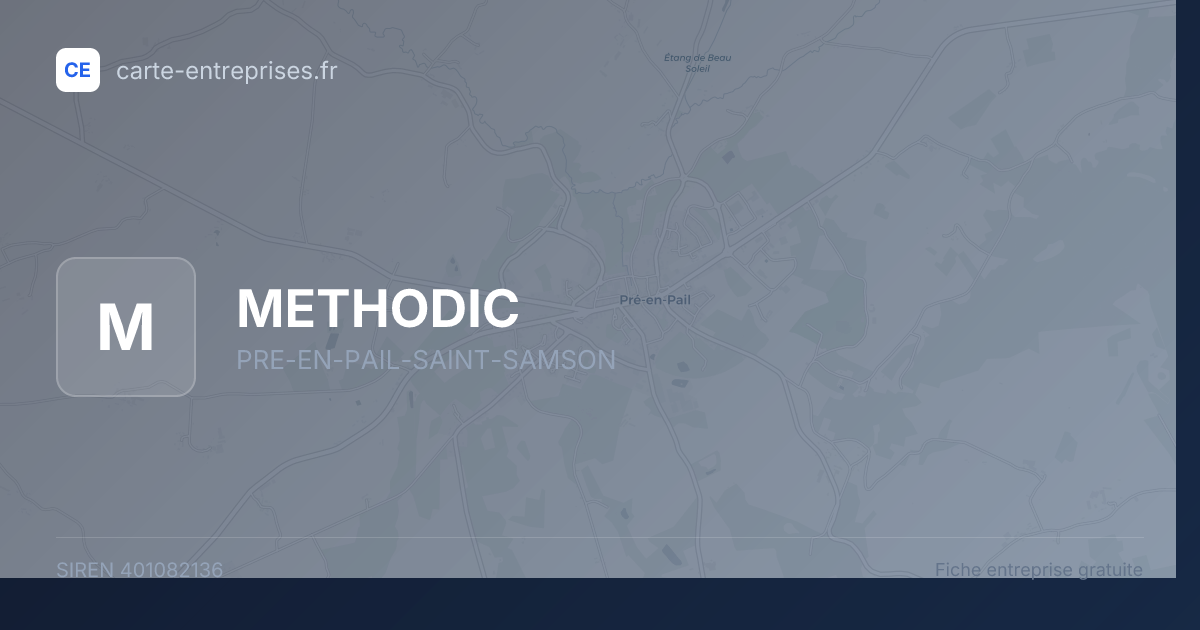 METHODIC — 401082136 — fiche entreprise