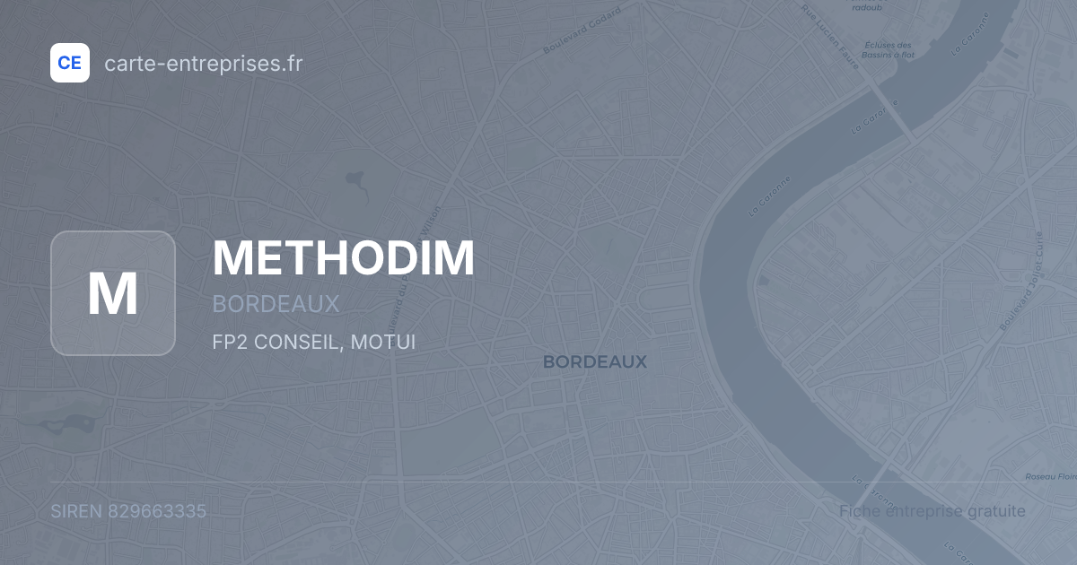 METHODIM — 829663335 — fiche entreprise