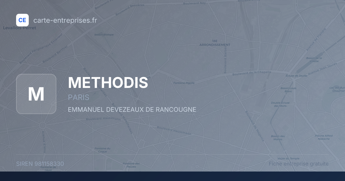 METHODIS — 981158330 — fiche entreprise