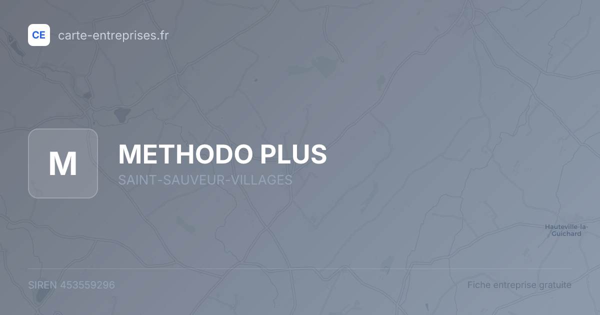 METHODO PLUS — 453559296 — fiche entreprise
