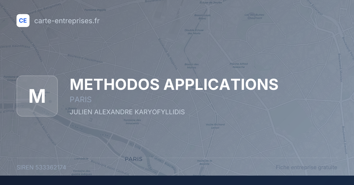 METHODOS APPLICATIONS — 533362174 — fiche entreprise